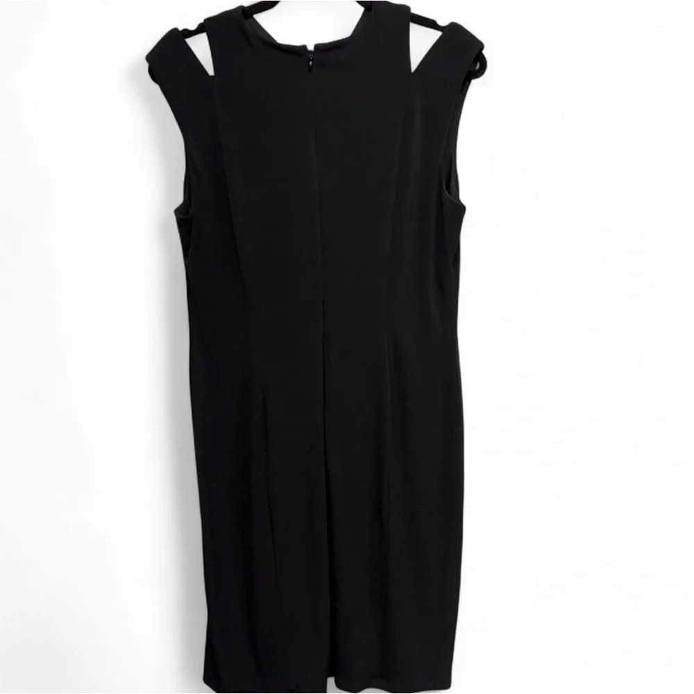 Anne Klein Black Midi Dress with Gold Accents - Picture 8 of 8